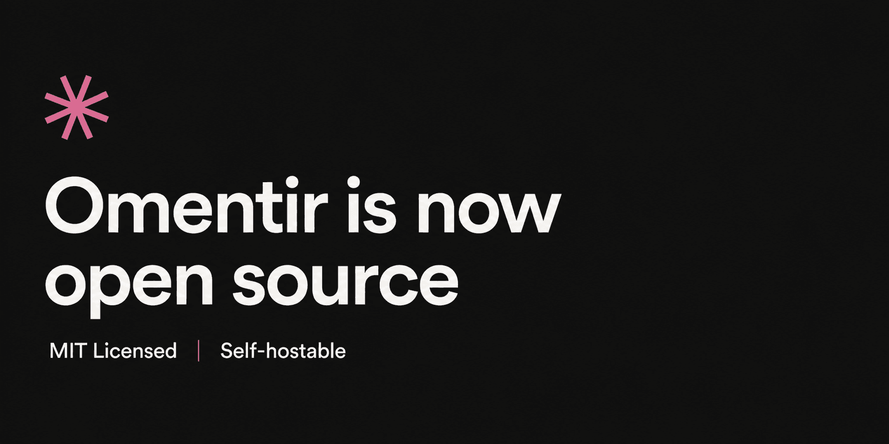 Omentir open source announcement banner