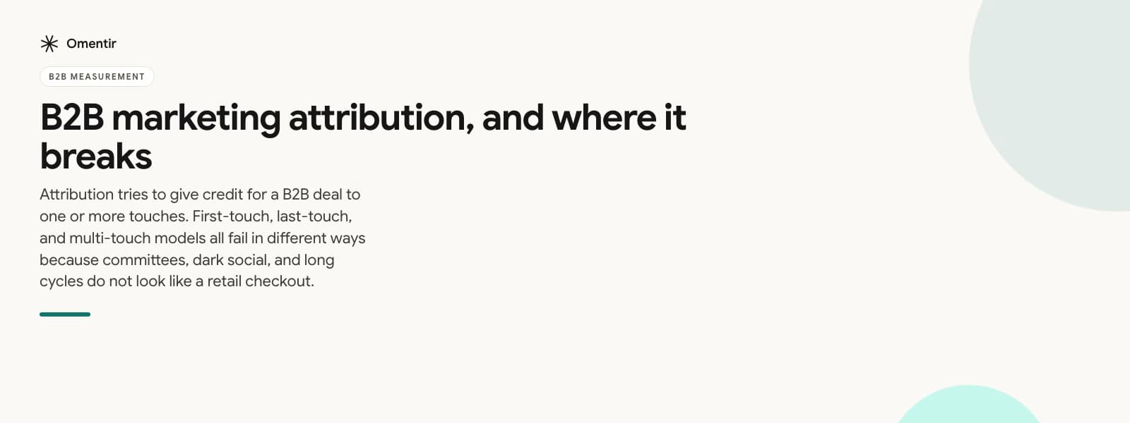 b2b marketing attribution illustration