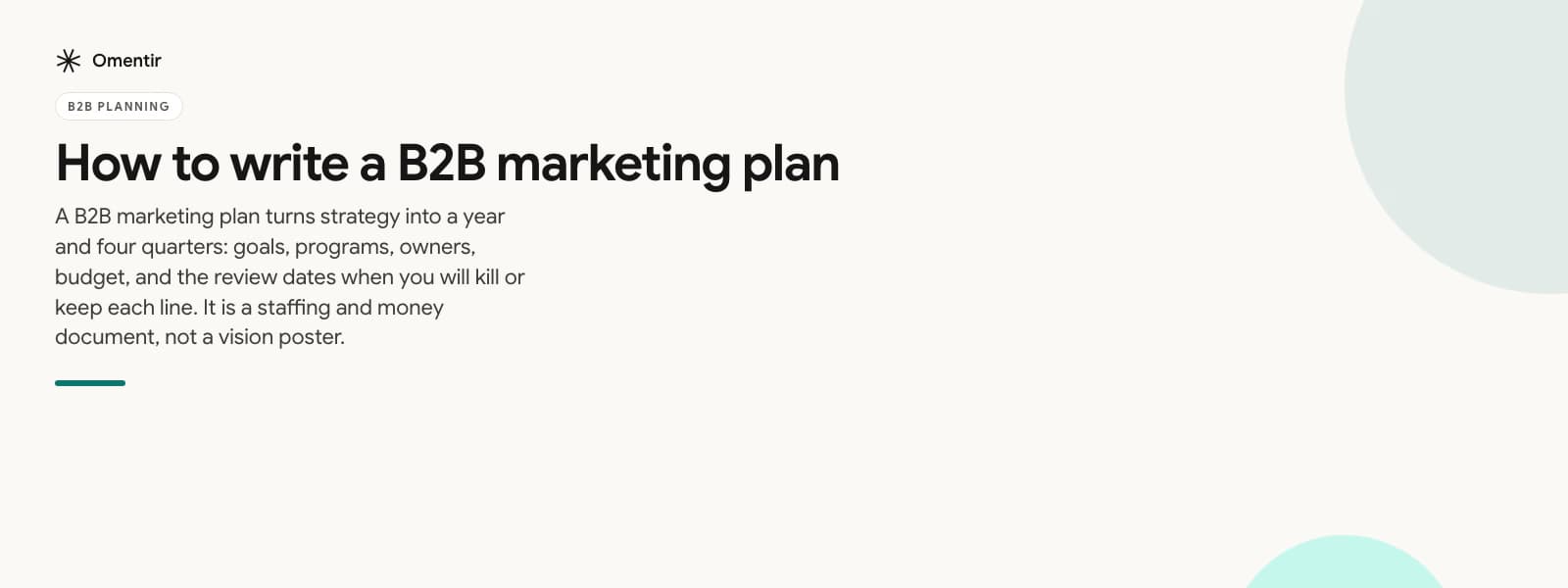 b2b marketing plan illustration
