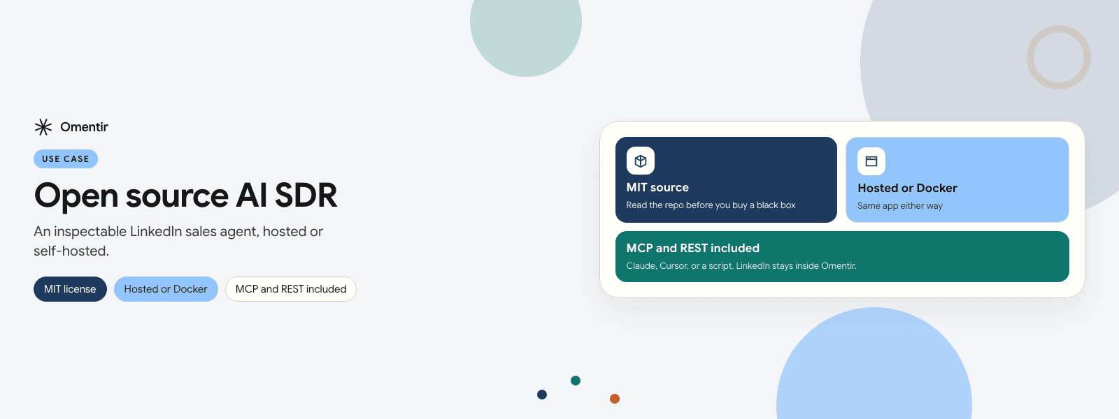 open source ai sdr illustration for Omentir