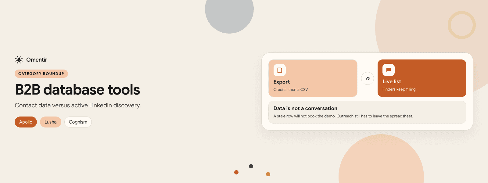 b2b databases illustration for Omentir