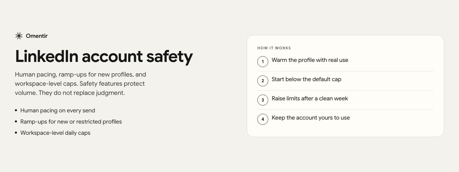 linkedin account safety illustration for Omentir