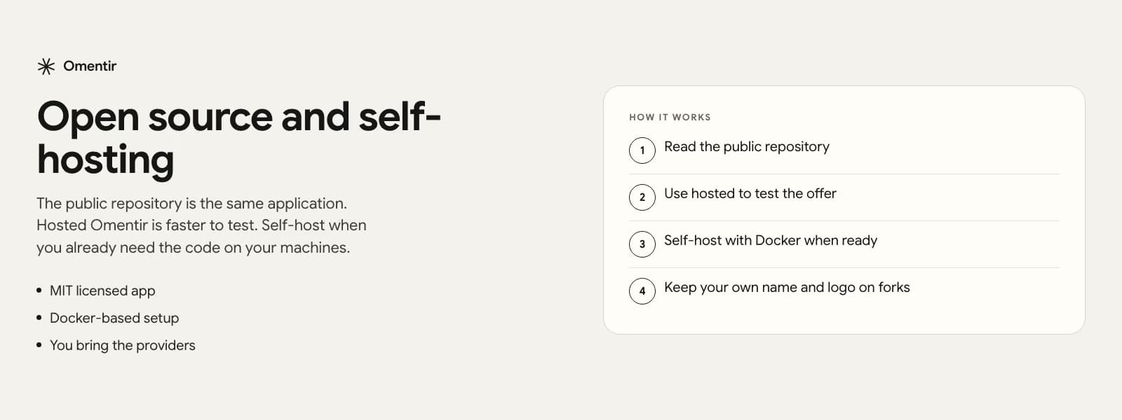 open source self hosting illustration for Omentir