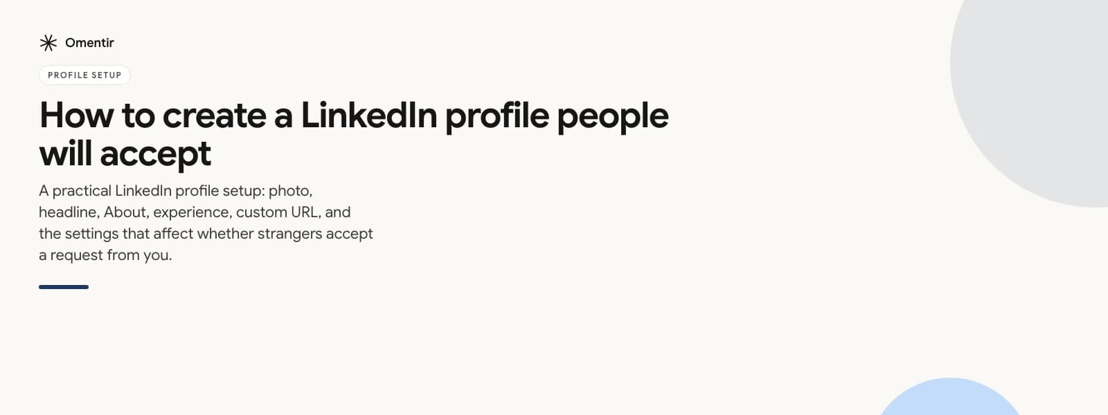 how to create a linkedin profile illustration
